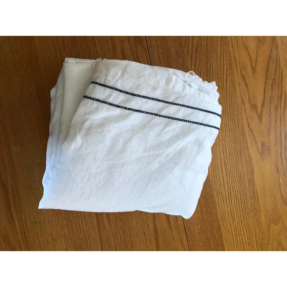 Anthropologie Moderna Linen Duvet Cover Twin White